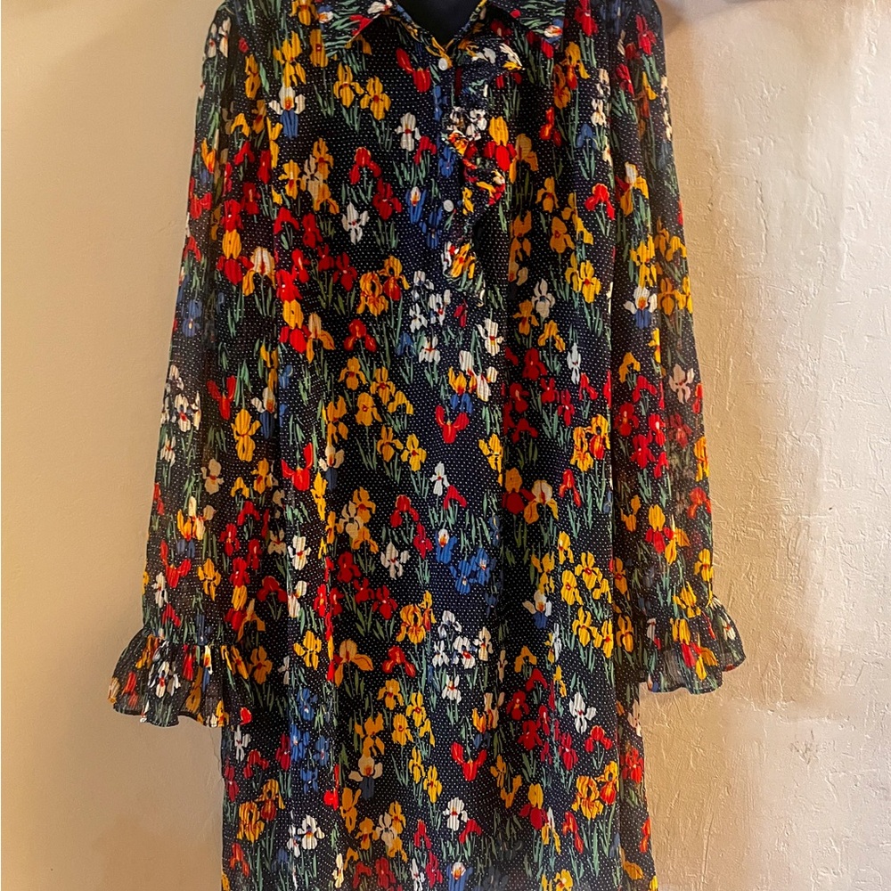Tory Burch Navy Floral Dress